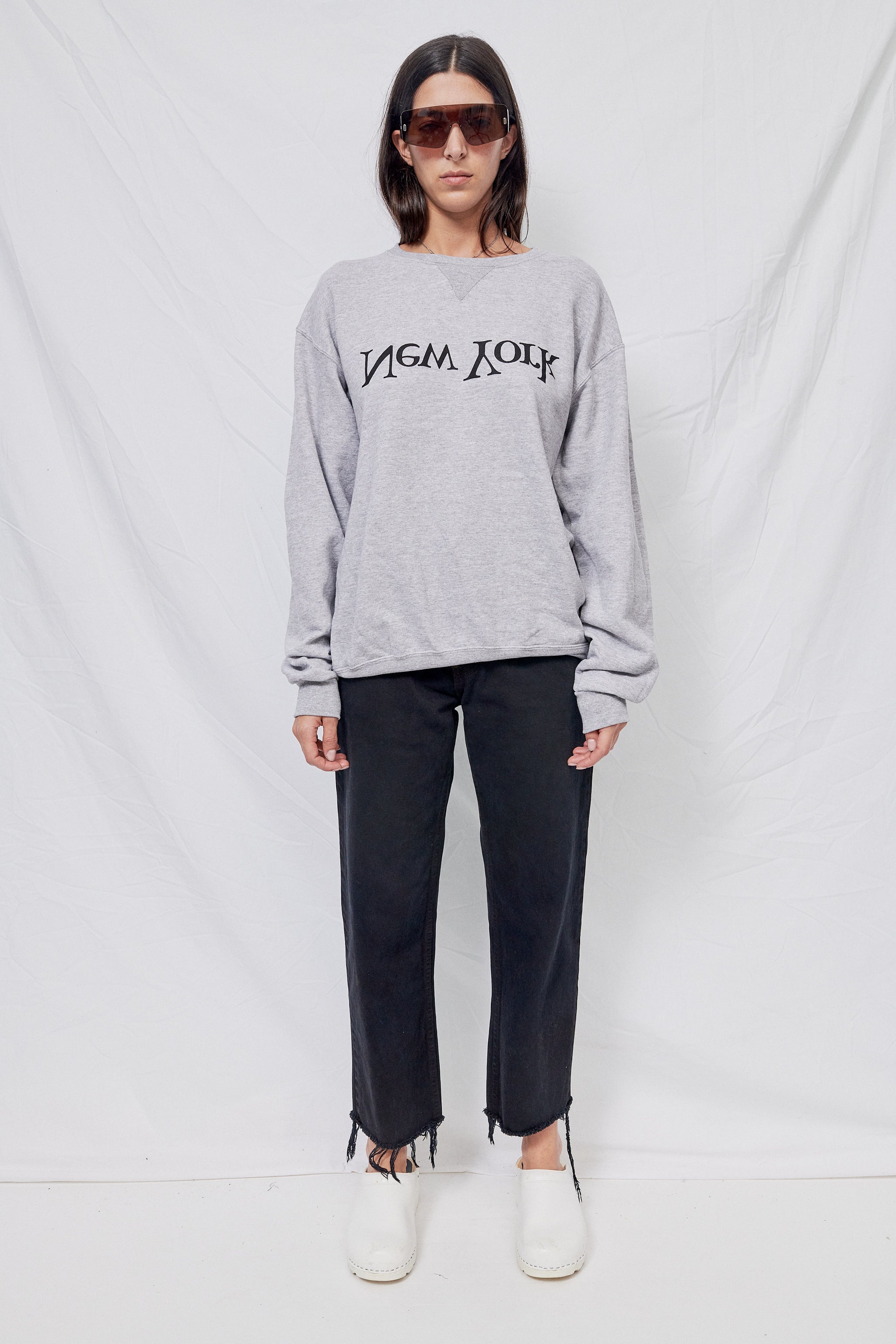 Grey New York Logo Sweatshirt