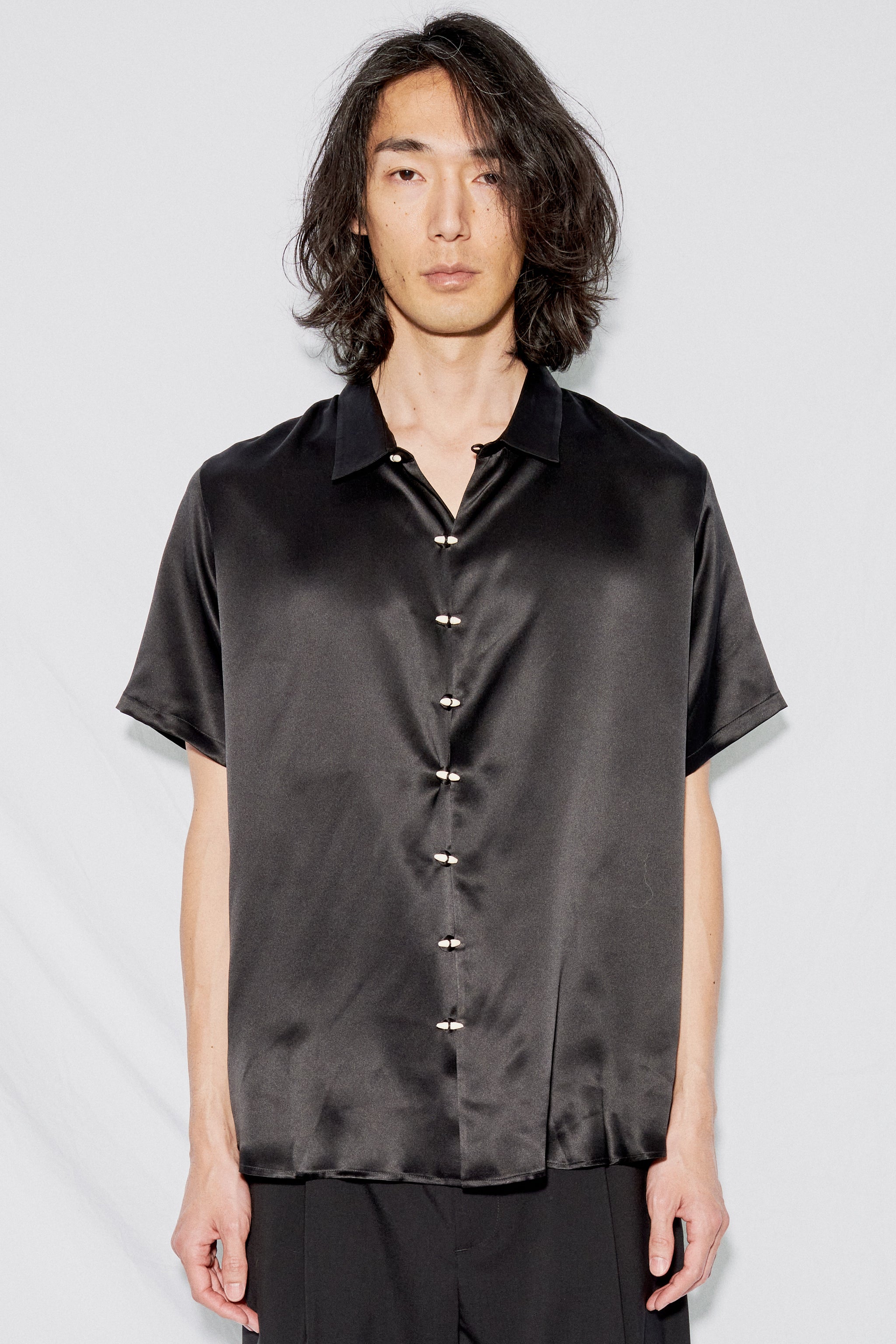 Black Silk Chela Shirt