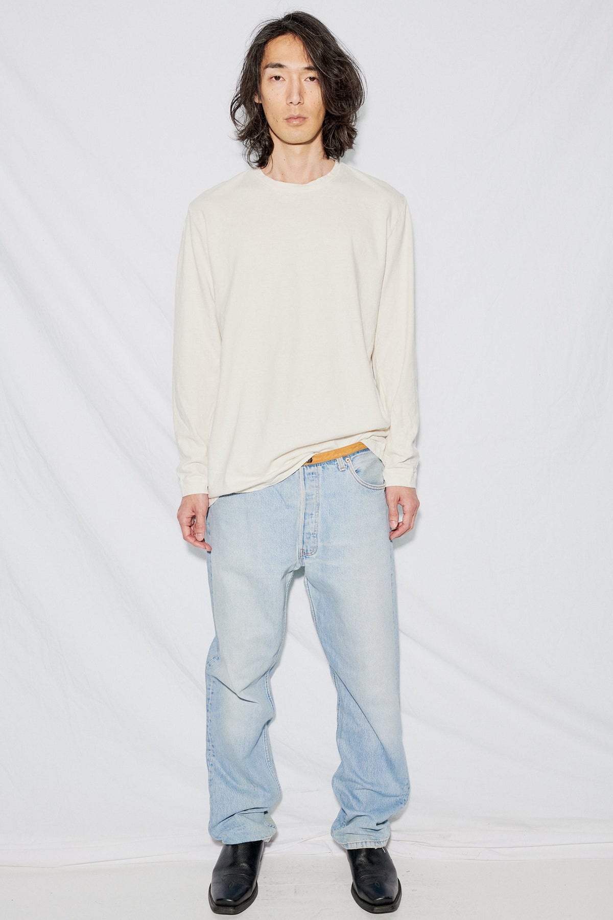 White Baja Long Sleeve Tee