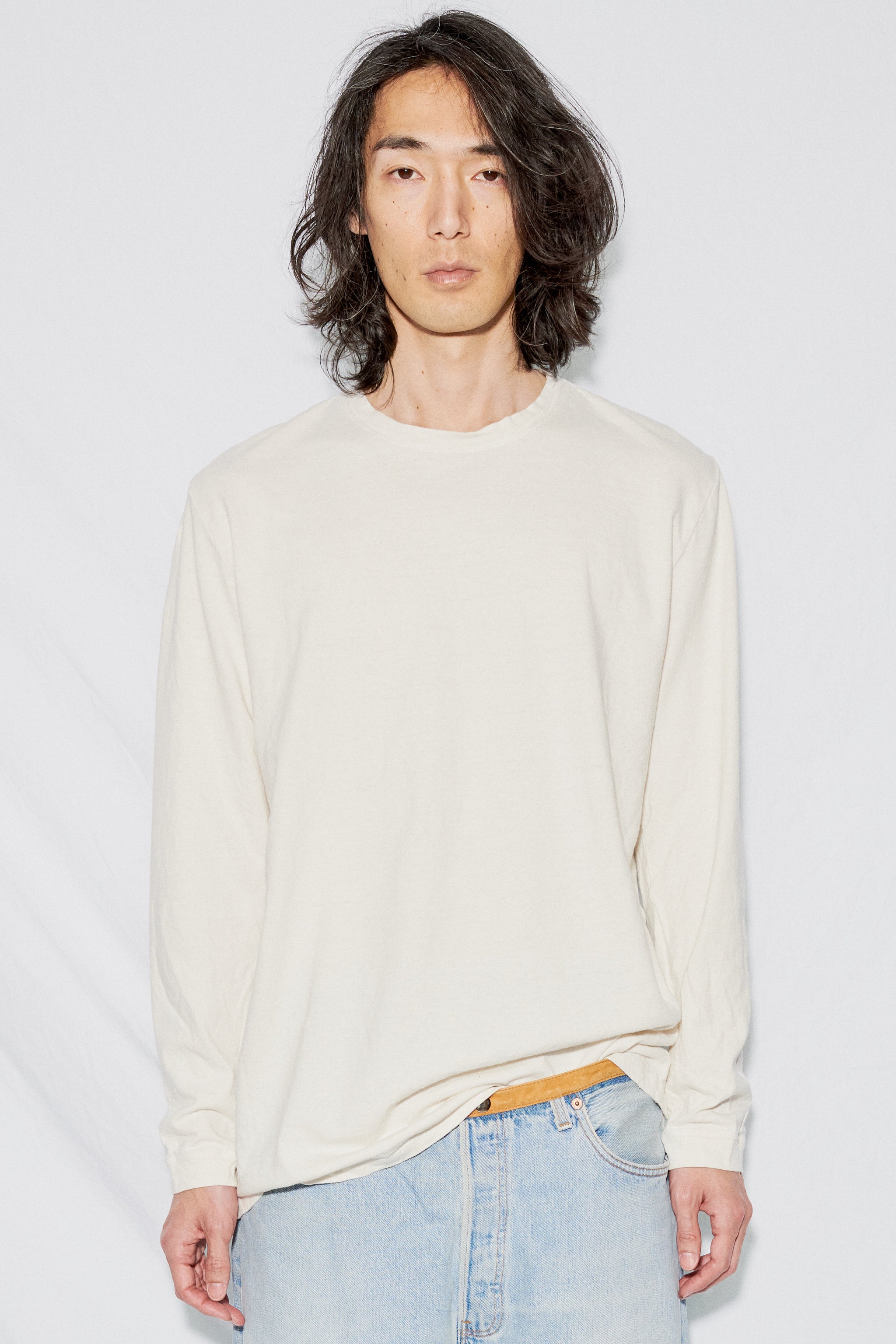 White Baja Long Sleeve Tee