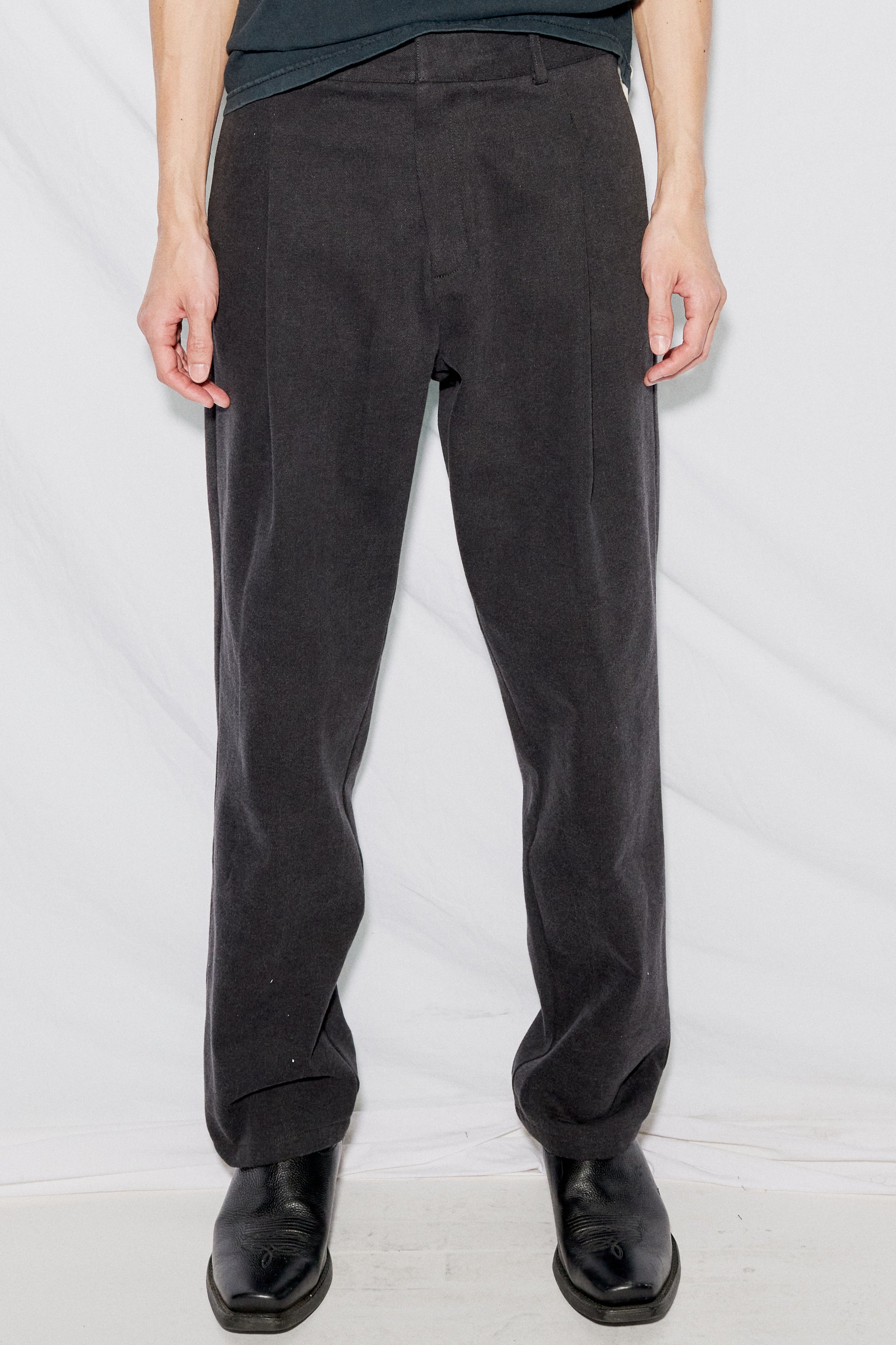 Grey Washed Denim Pants