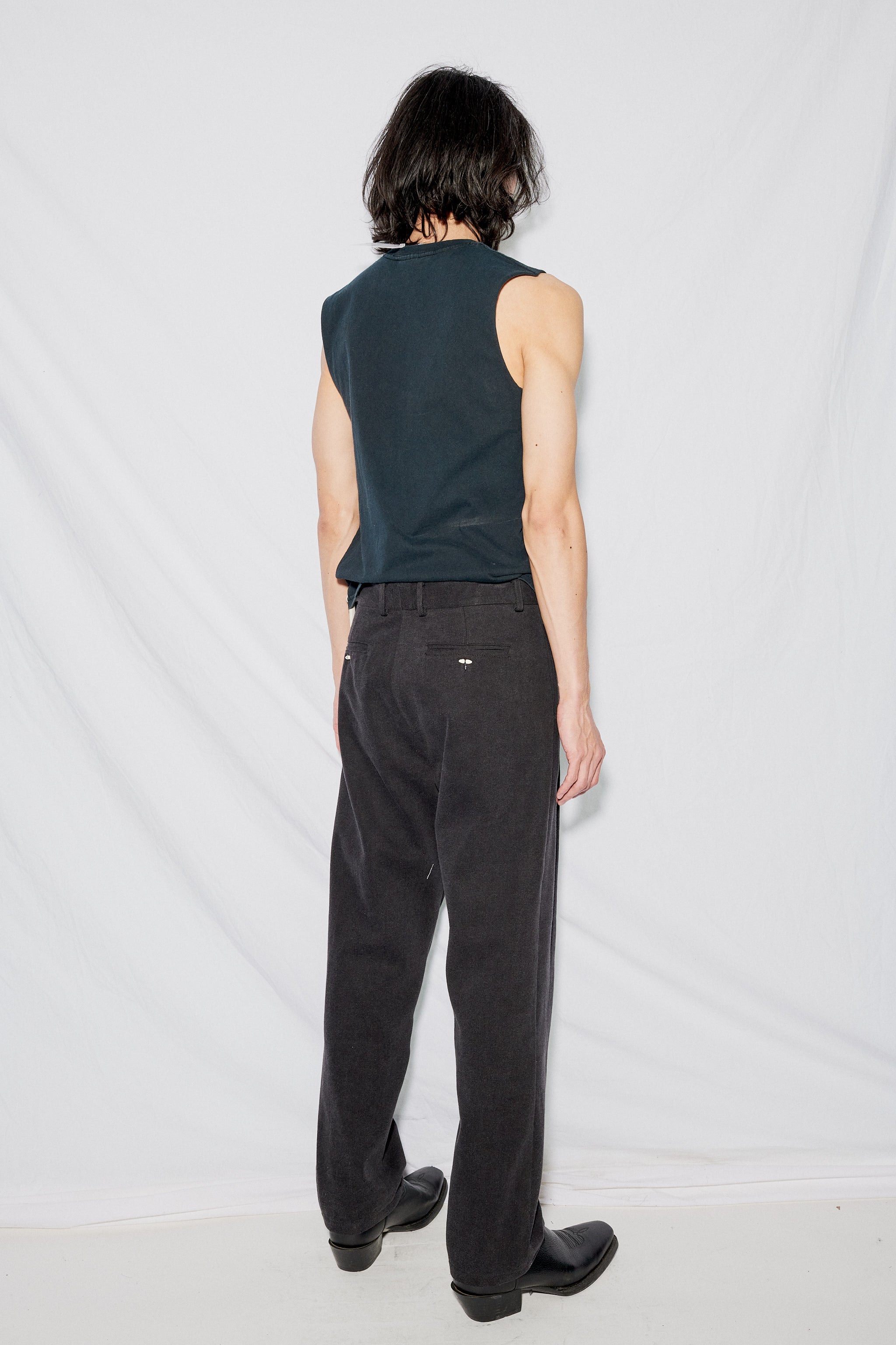 Grey Washed Denim Pants
