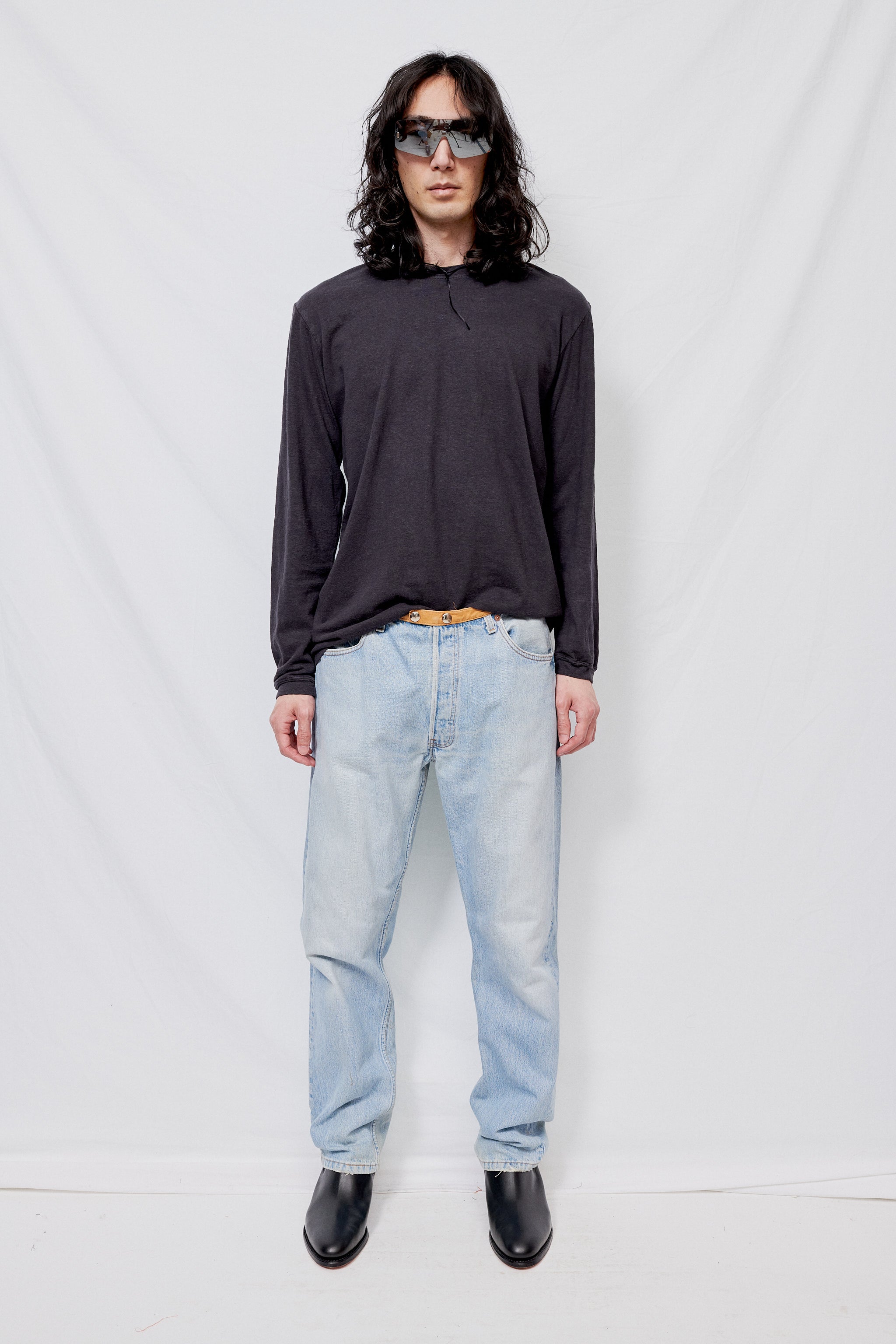 Black Baja Long Sleeve Tee