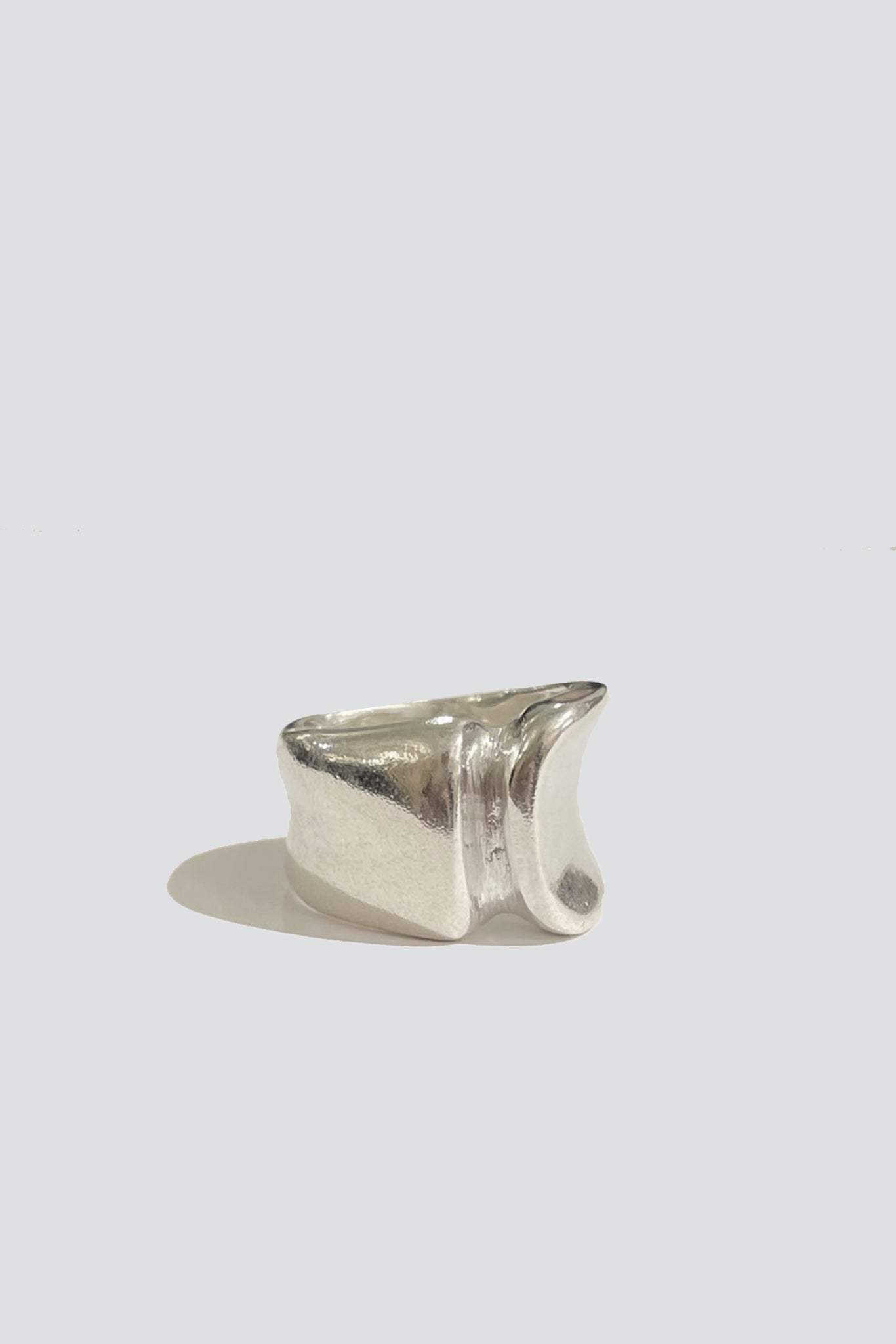 Sterling Silver Block One Ring