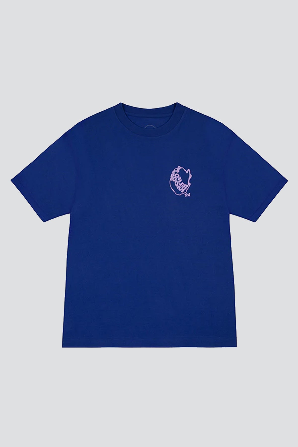 Cotton Waved Logo Tee - Blue