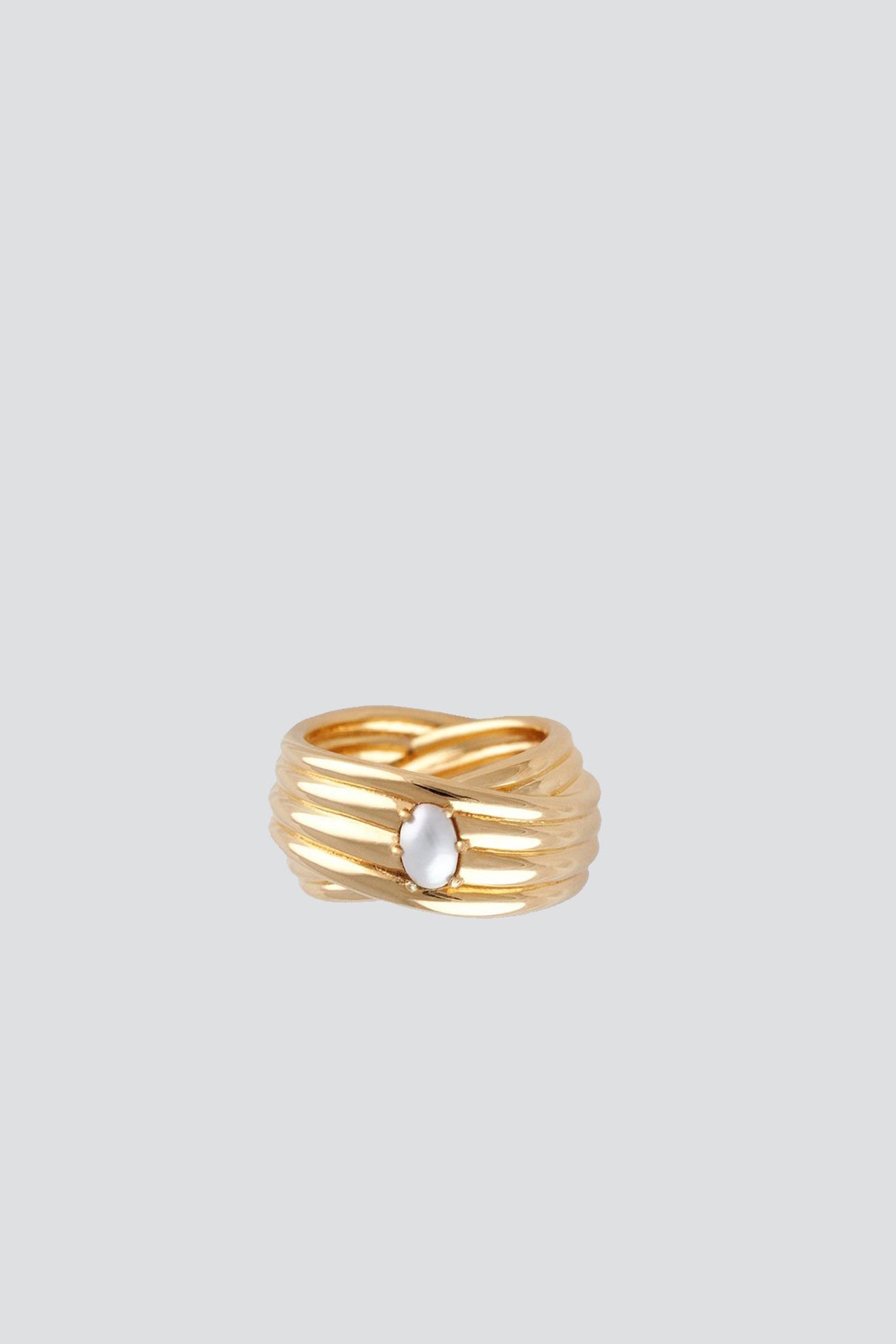 Vermeil Pearl Common Threads Ring