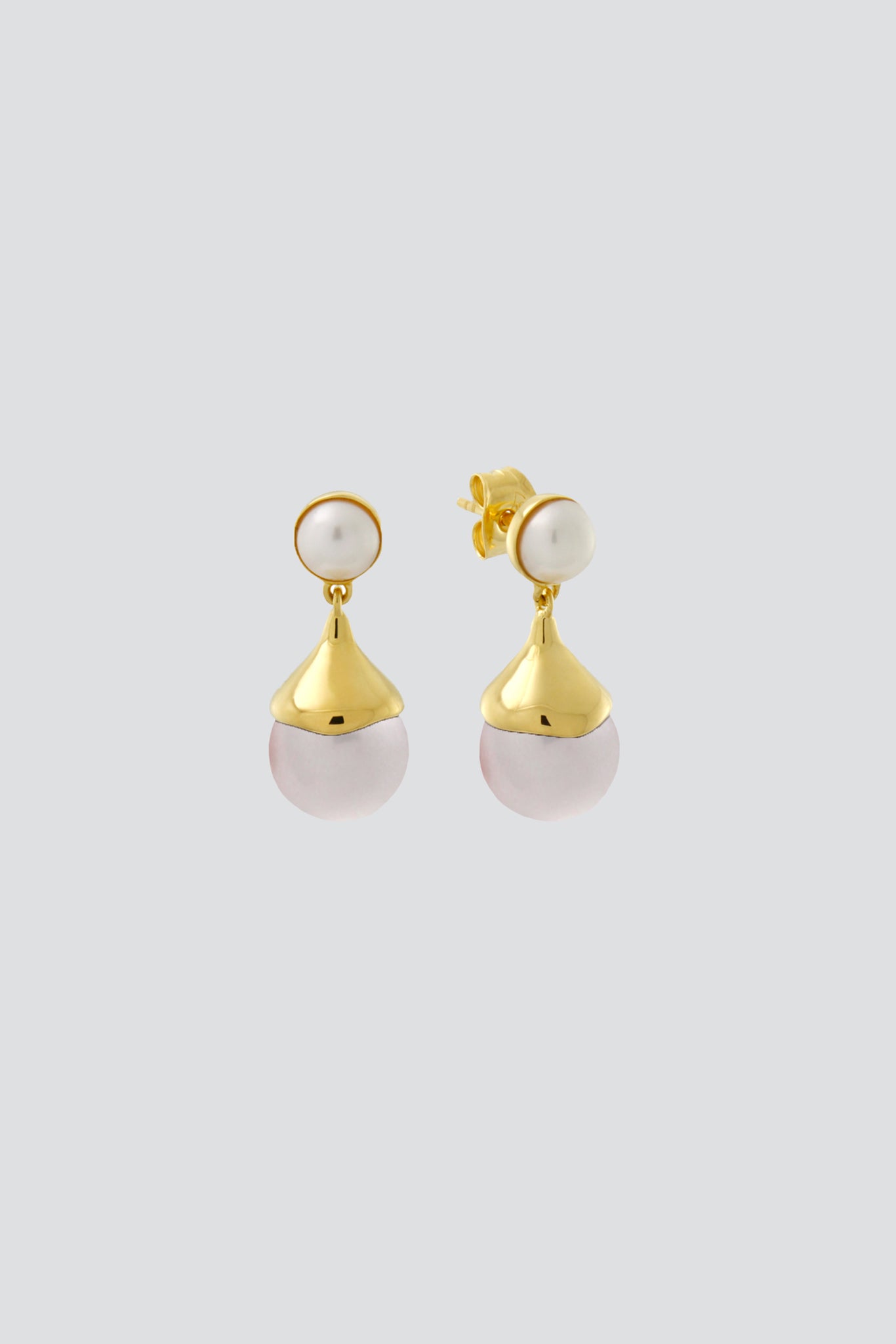 Rose / Gold Mini Dew Drop Earring