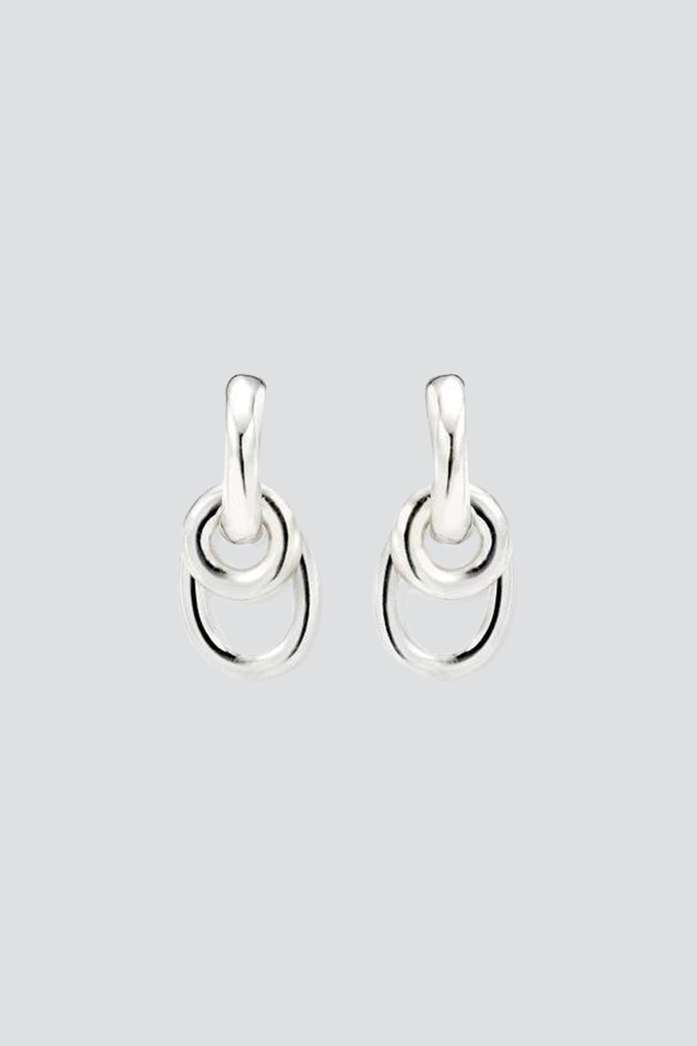 Sterling Silver Ellipses Hoops