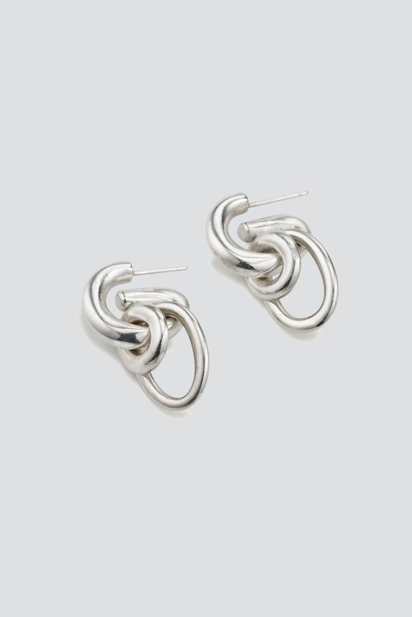Sterling Silver Ellipses Hoops