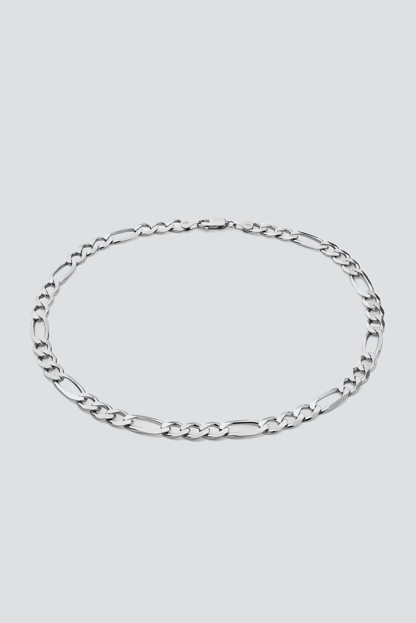 Sterling Silver 4.5mm Figaro Chain Necklace