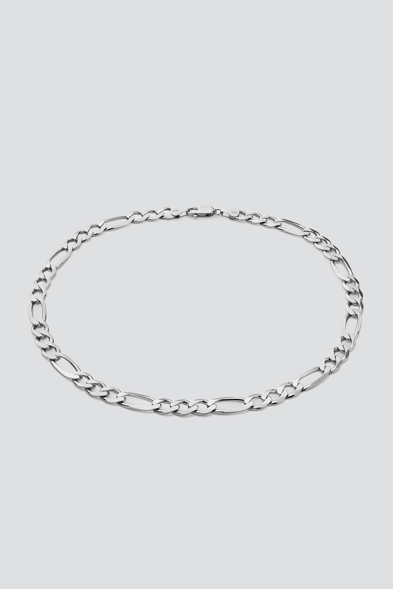 Sterling Silver 4.5mm Figaro Chain Necklace