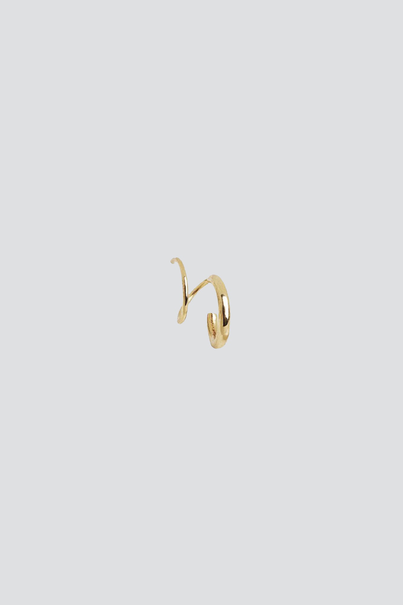Gold Dogma Twirl Earring - Left