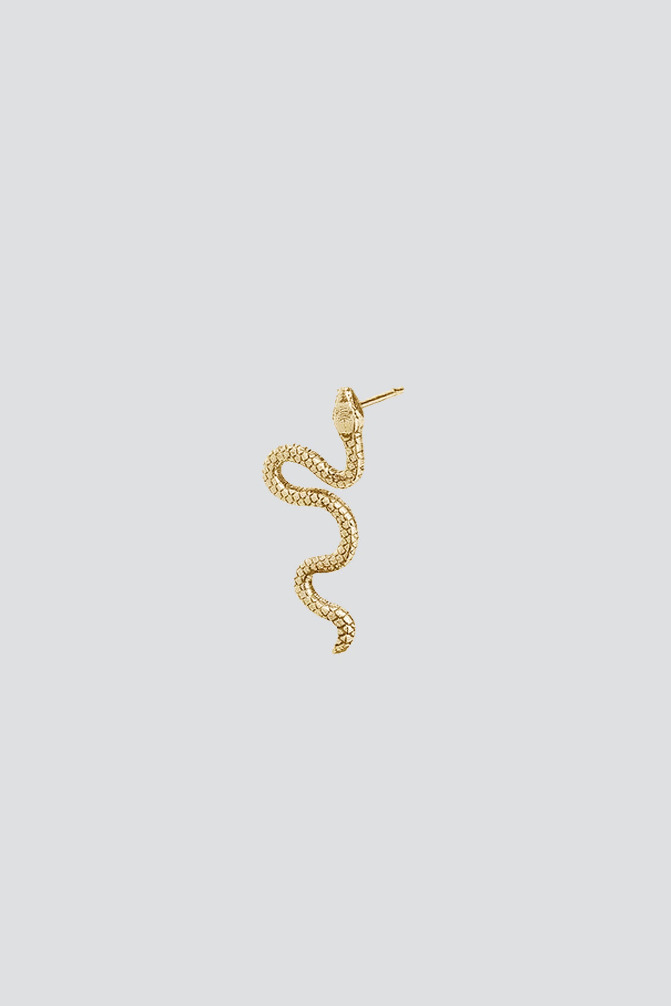 Gold Snake Earring Stud