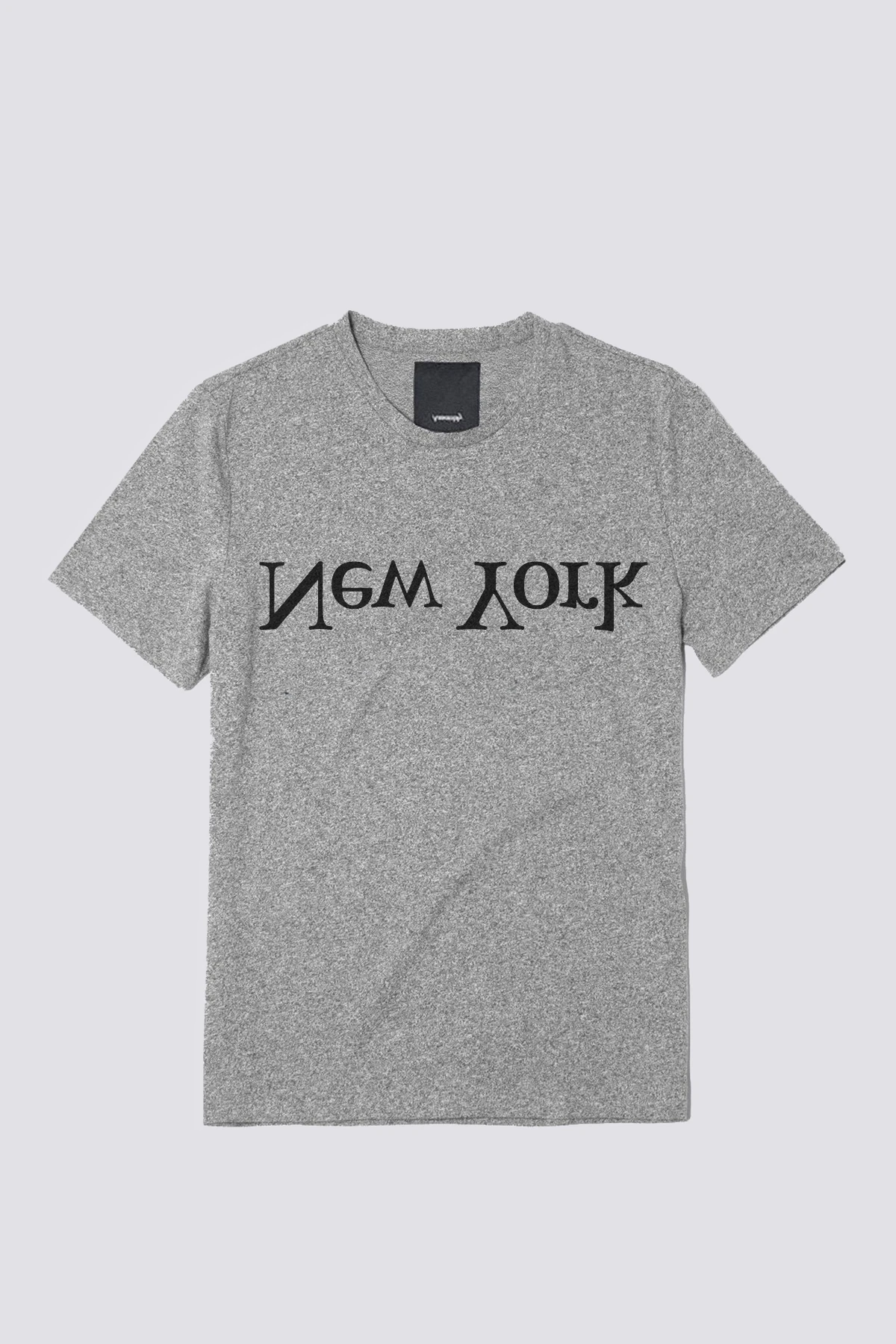Grey Cotton New York Logo T-Shirt