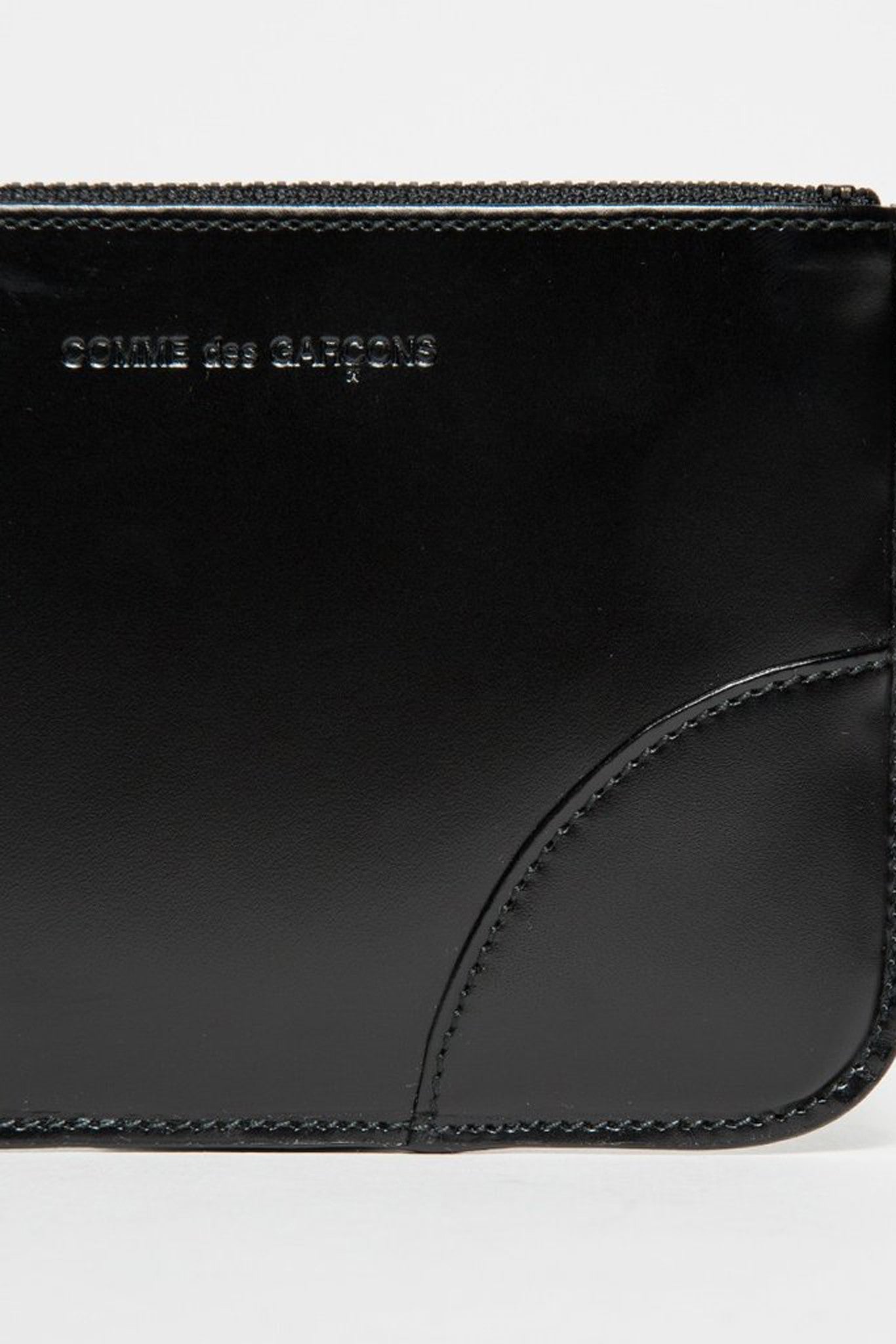 Leather Zip Pouch - Very Black - SA8100VB