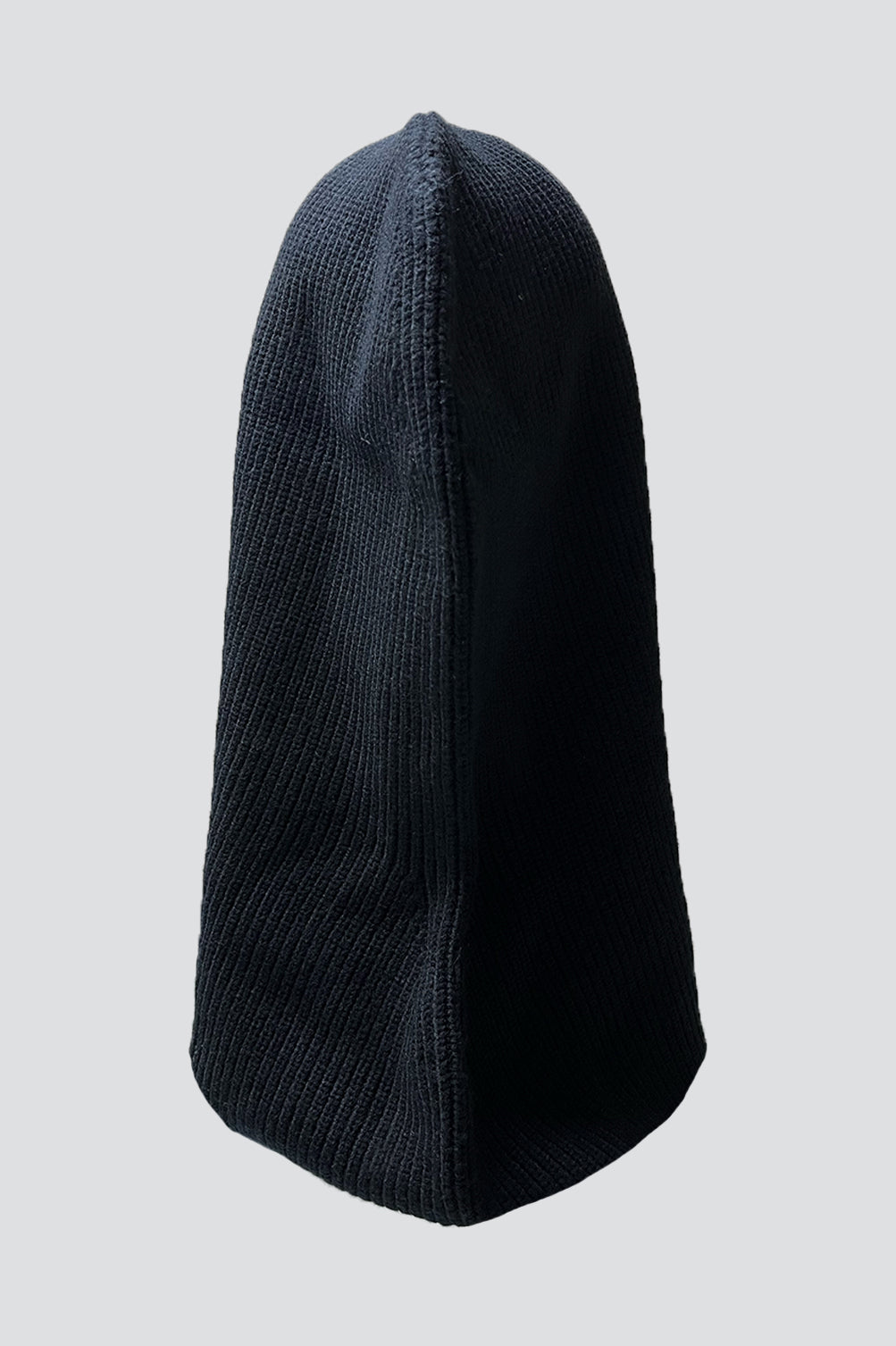 Black Wool Blend Tie Hood