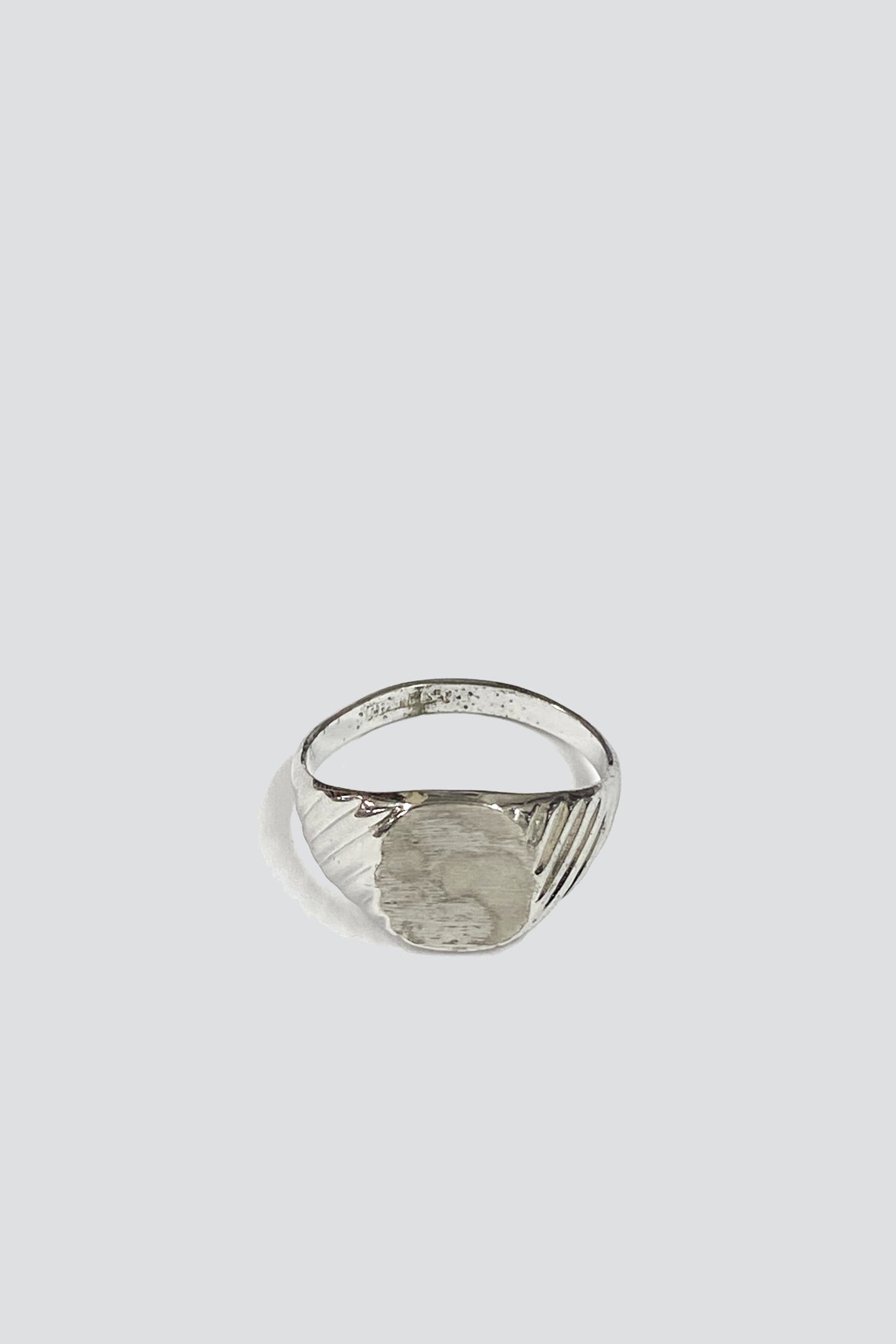 Sterling Silver Lines Signet Ring