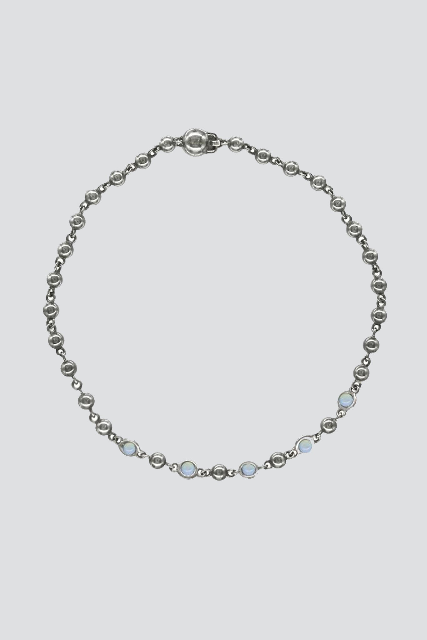 Sterling Silver Mini Atlas Necklace w/ Opalina