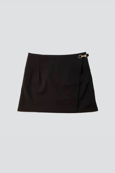 ワンピース ANIYE BY Women Short Skirts 18582000336 Black Asymmetric Wrap Mini Skirt - Black - Mini skirts - & Other