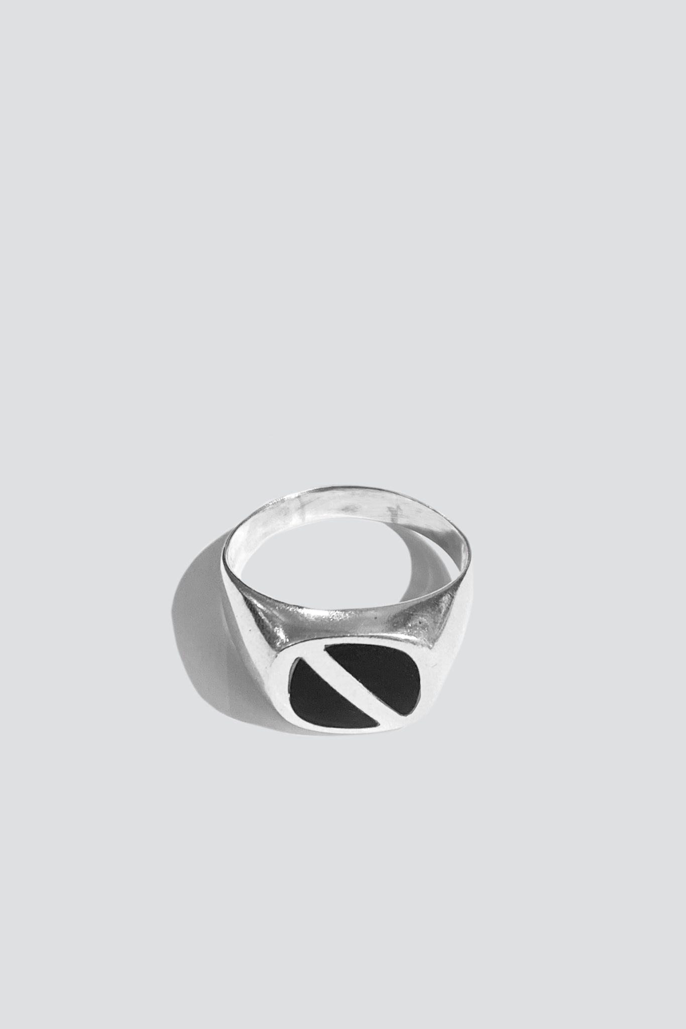 Sterling Silver Onyx Slash Ring