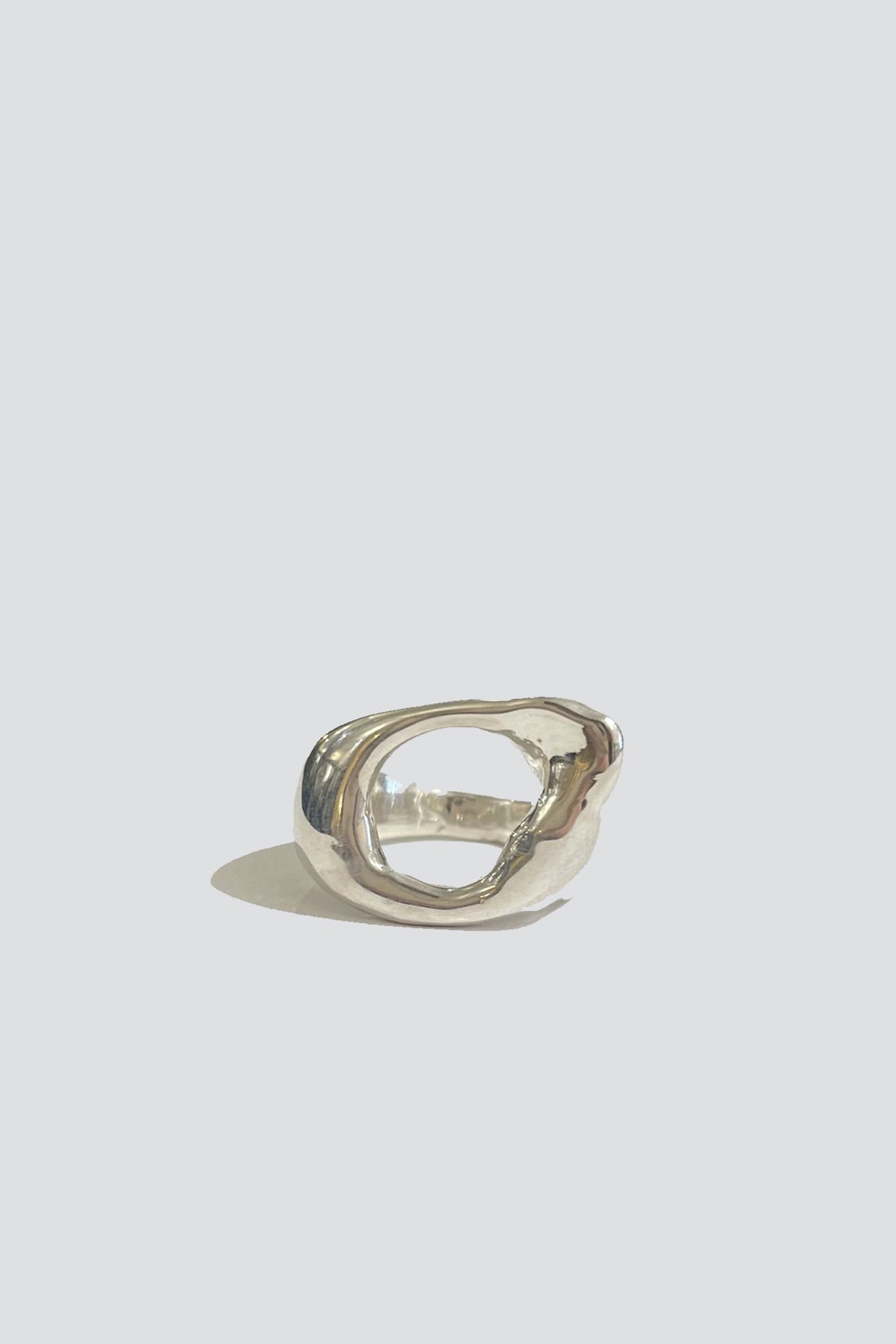 Sterling Silver Block Eight Ring