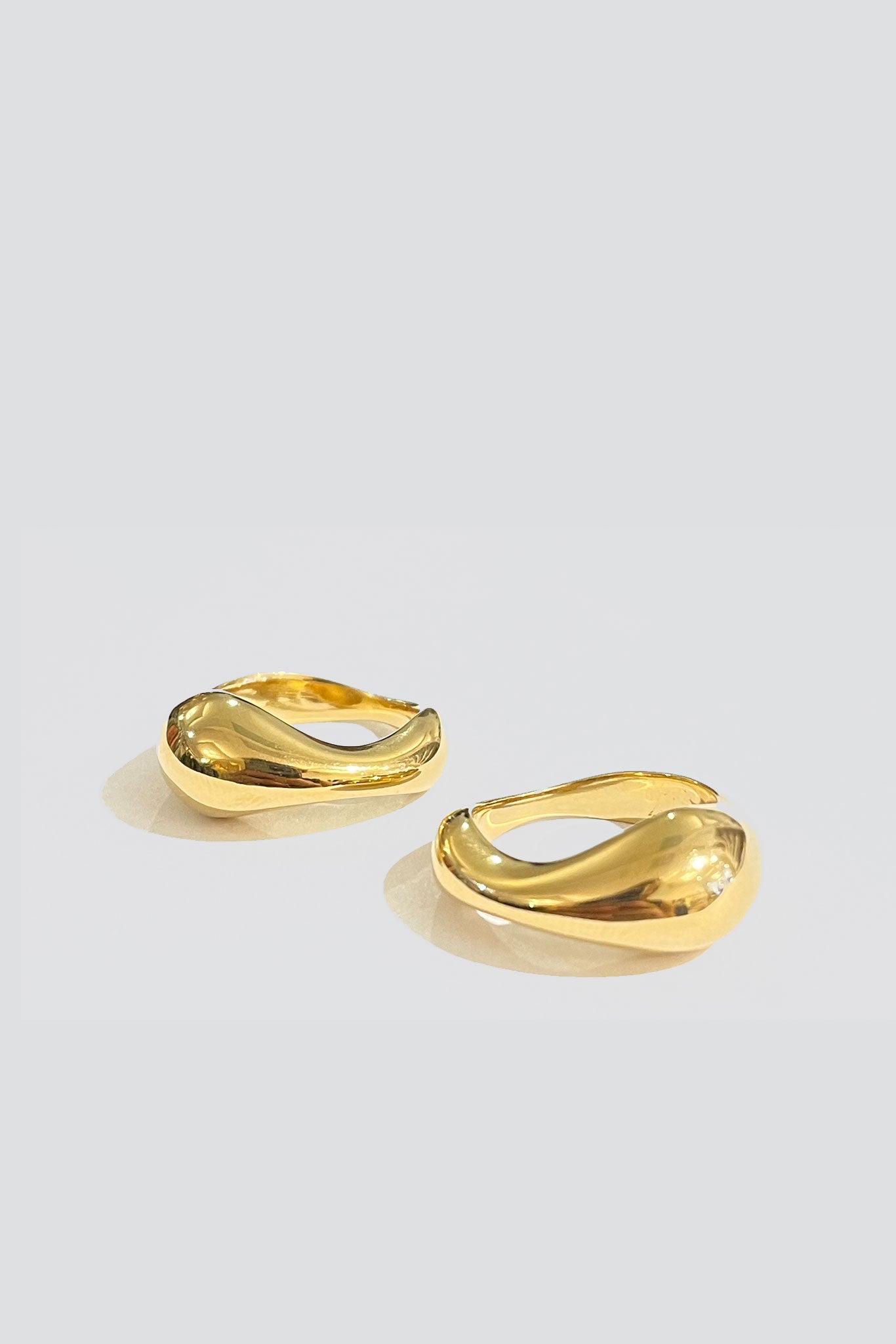 18k Gold Vermeil Eva Double Set Ring