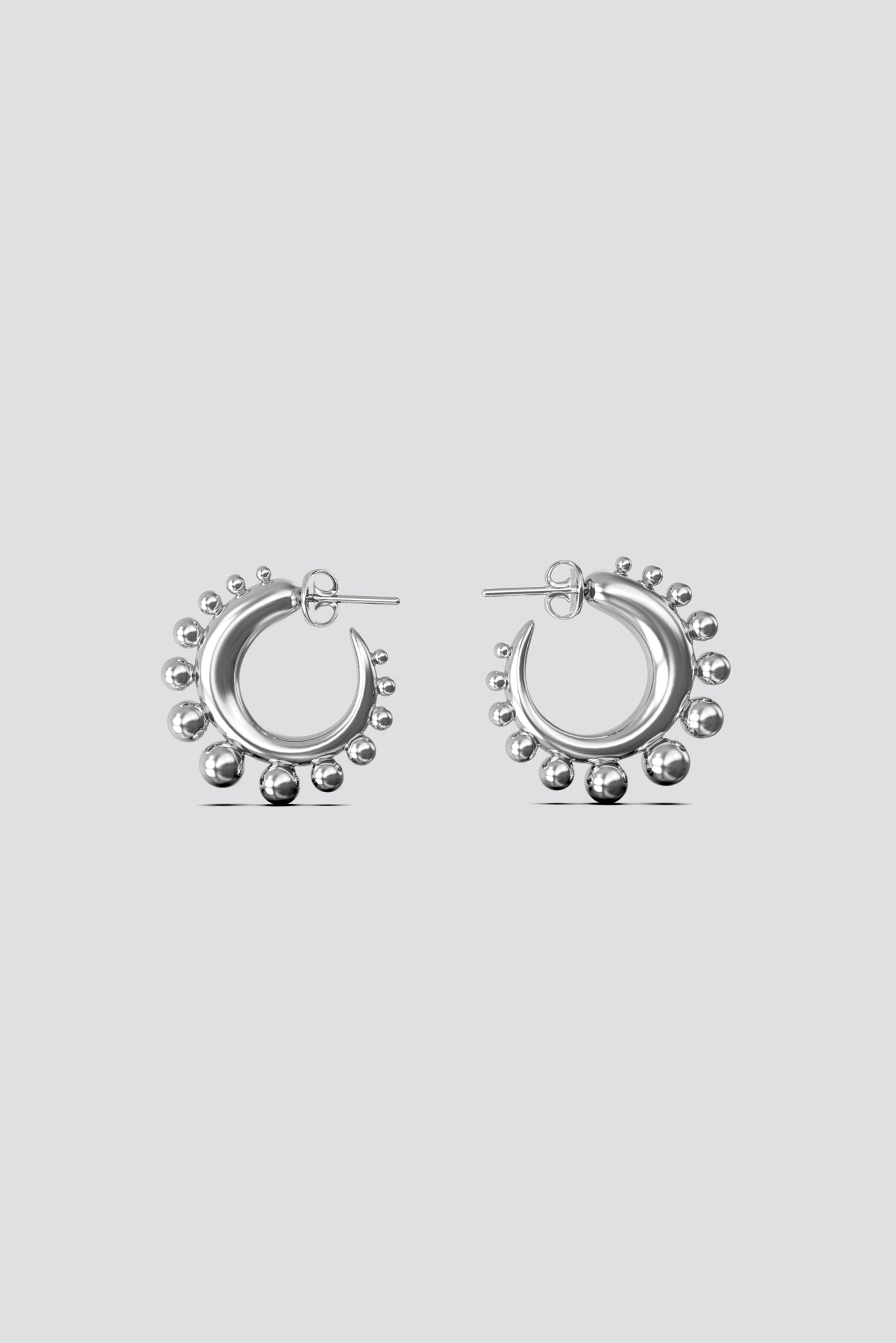 Sterling Silver Tiny Embellished Khartoum Hoops