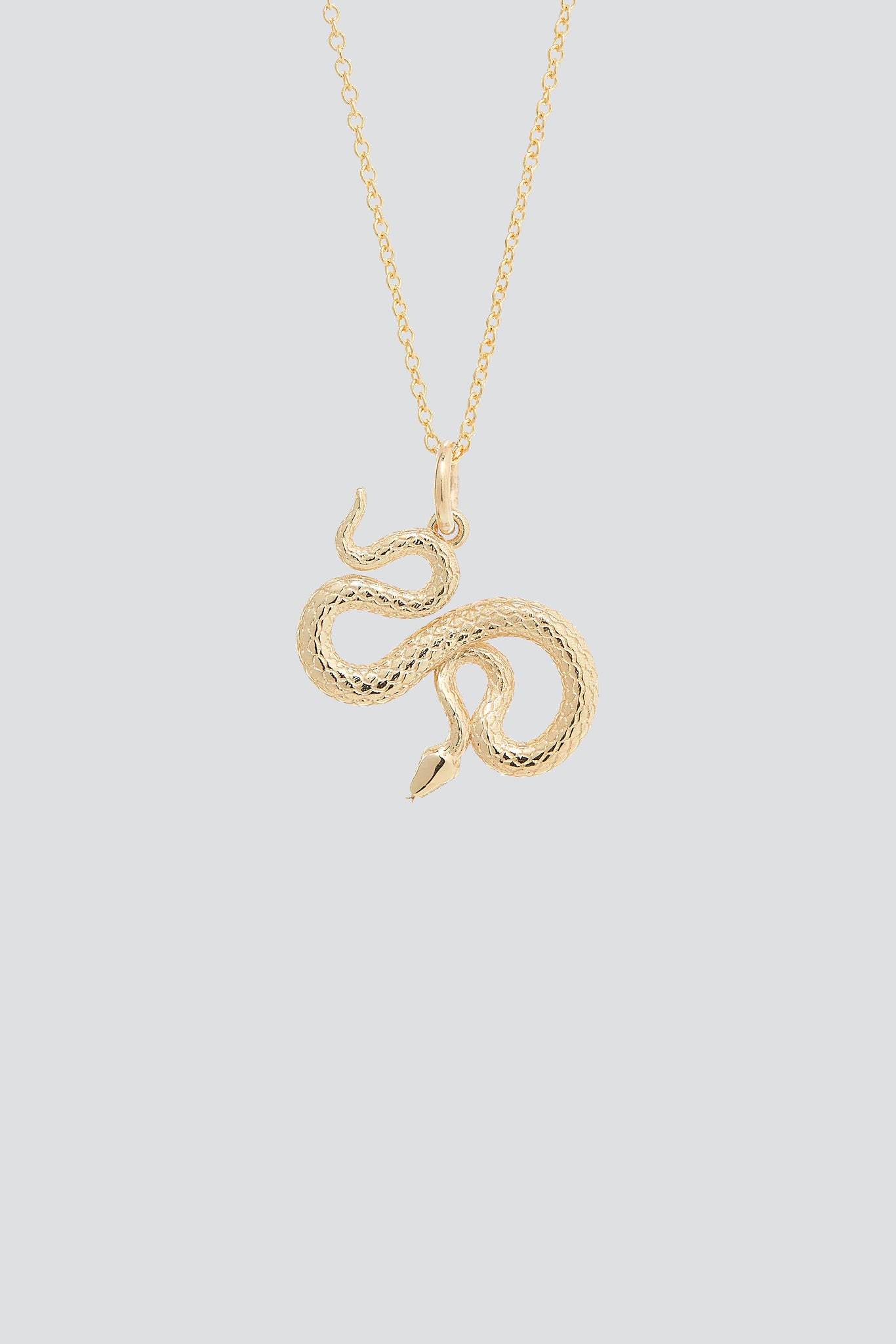 14K Gold Snake Necklace