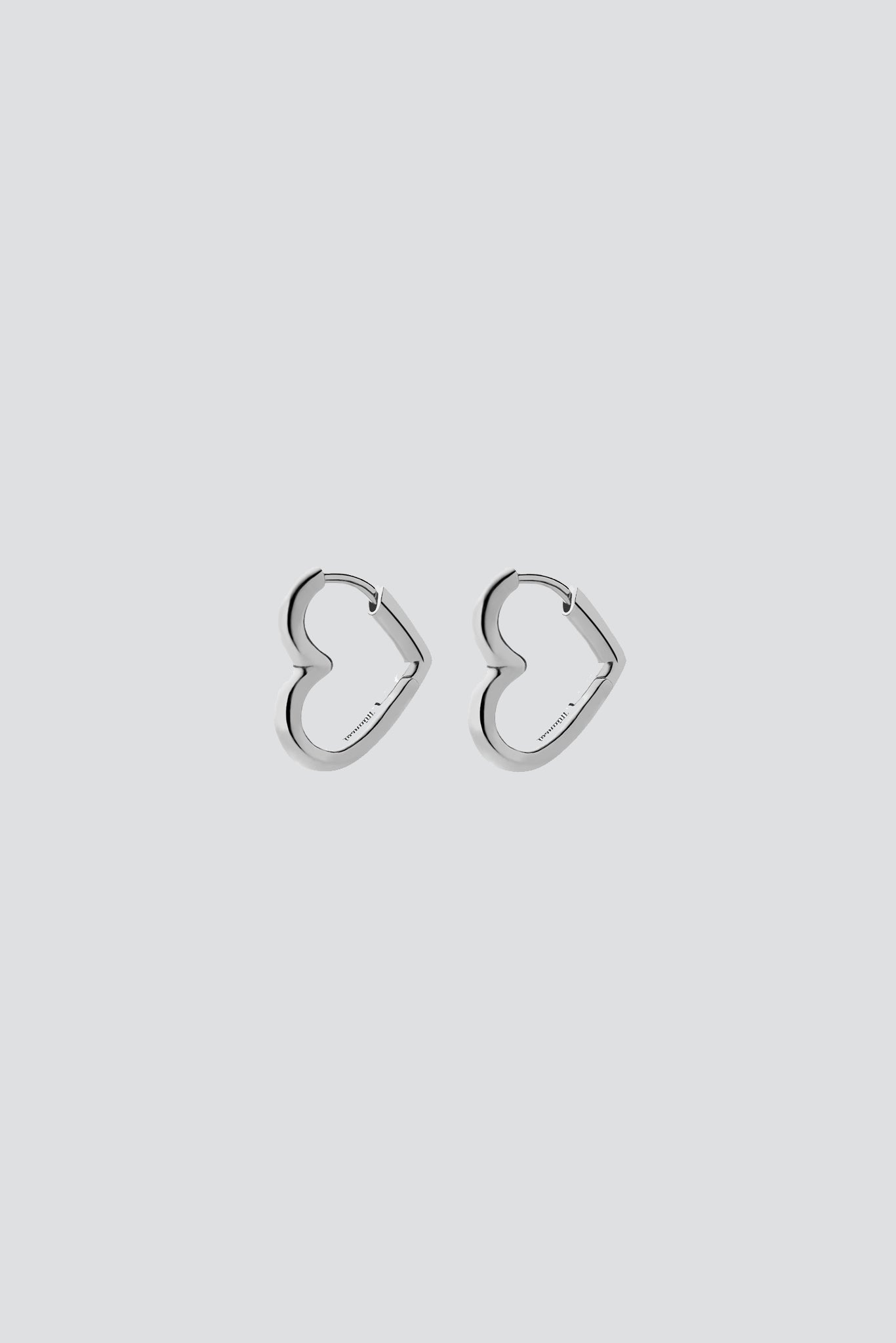 Sterling Silver Hart Huggie Earring